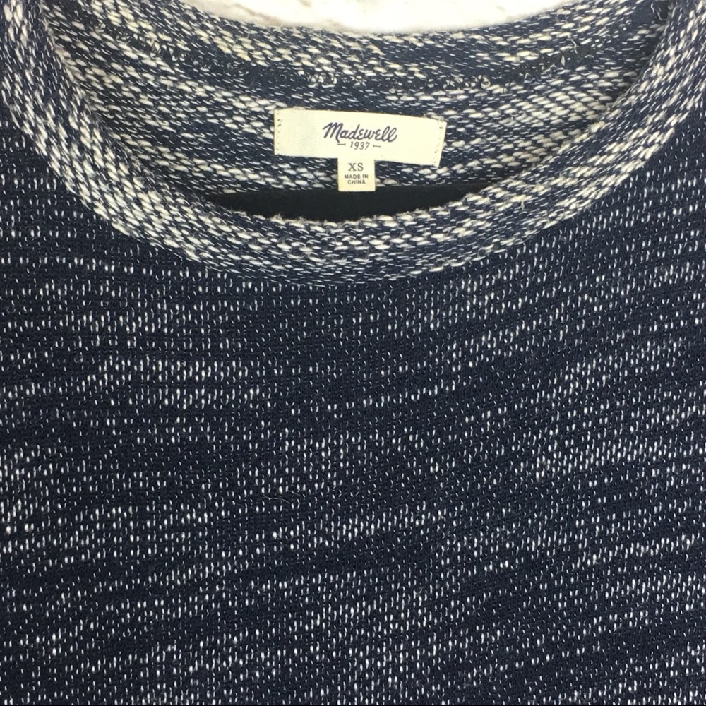 Madewell Blue Knit Short Sleeveless Sweater Dress - Picture 3 of 8